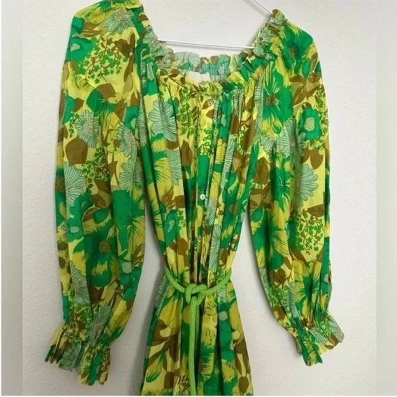Alemais Wrenly Floral Midi Dress Green - Picture 6 of 8